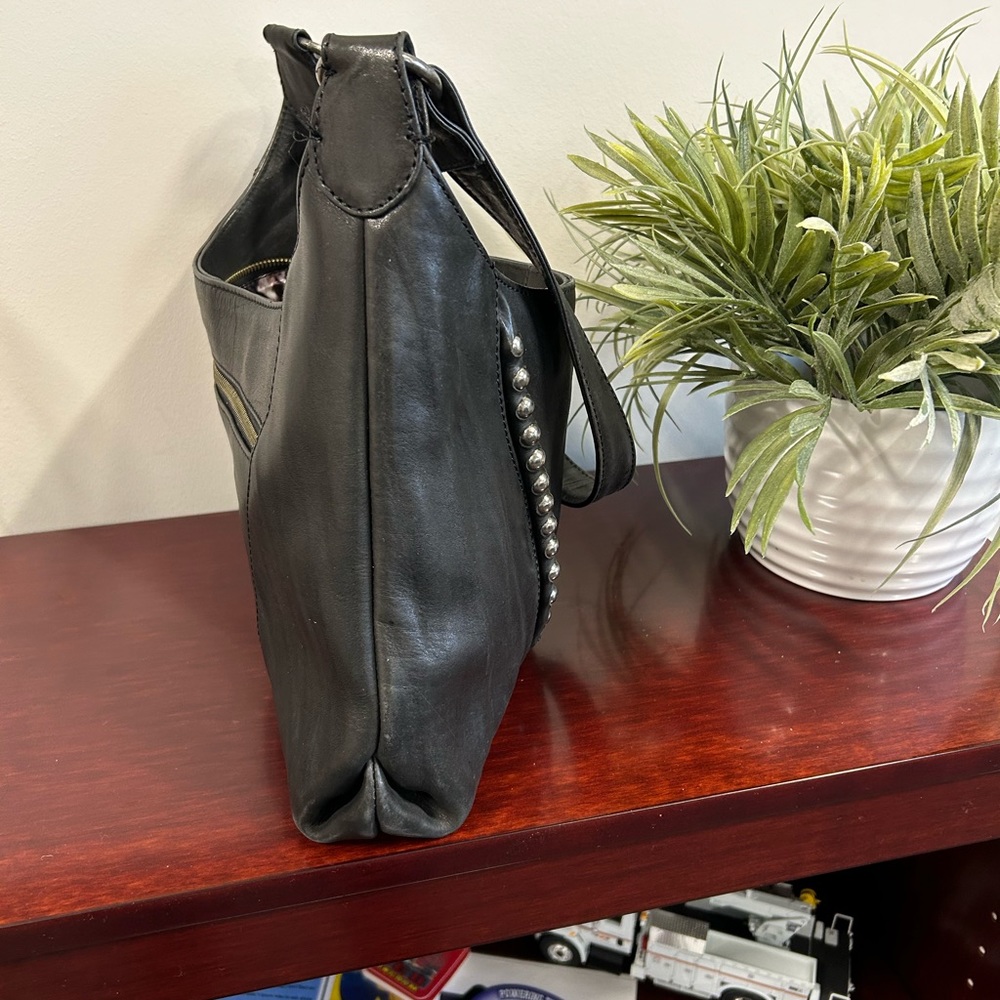 Harley Davidson black leather shoulder bag - Picture 4 of 11